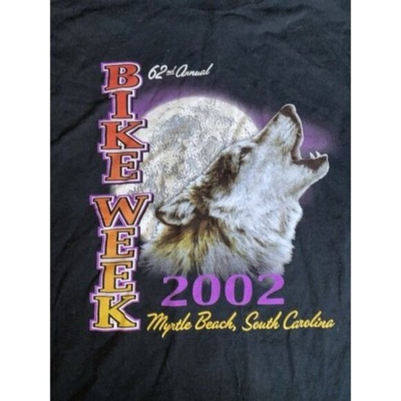 Vintage Y2K Myrtle Beach SC 62nd Bike Week 2002 Mens Graphic Shirt Size XL - Picture 2 of 4